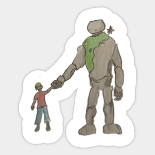 Rock Giant Goes for a Walk Sticker